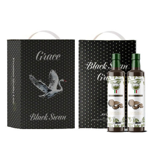 [아보아칸] 오일선물세트 블랙스완(트러플250ML*2EA)+손잡이박스  (식용유/참기름/오일류/시럽)