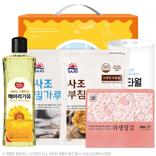 동원해바라기유 사조밀가루500g 부침가루500g 정사각위생장갑 키친타올(5종)  (식용유/참기름/오일류/시럽)