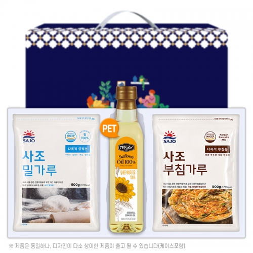 탑셰프페트해바라기유 사조밀가루500g 부침가루500g(3종)트레이  (식용유/참기름/오일류/시럽)