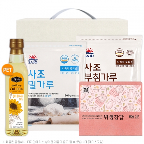 탑셰프페트해바라기유 사조밀가루500g 부침가루500g 정사각위생장갑(4종)  (식용유/참기름/오일류/시럽)