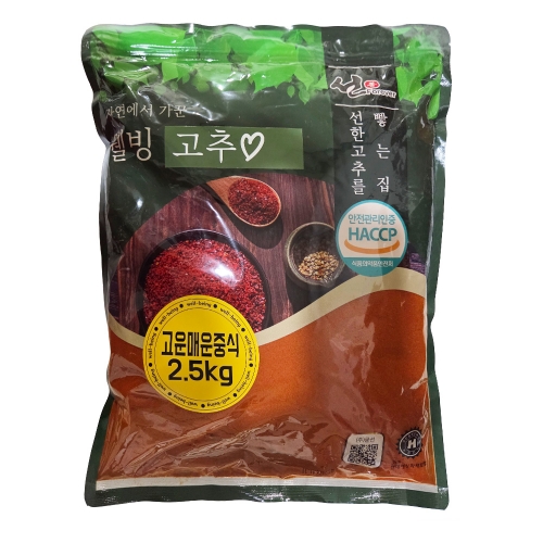 웰빙 고운 고추가루(매운중식) 2.5kg  (고춧가루)