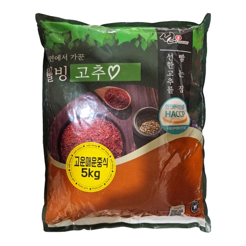 웰빙 고운 고추가루(매운중식) 5kg  (고춧가루)