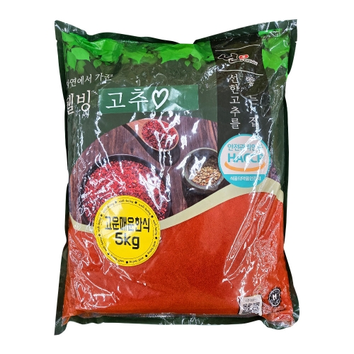 웰빙 고운 고추가루(매운한식) 5kg  (고춧가루)