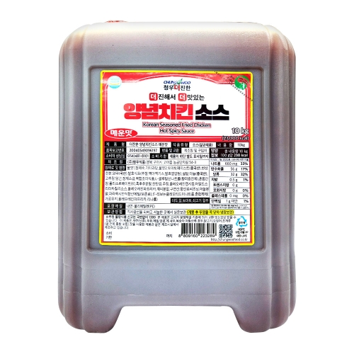 청우 양념치킨소스(매운맛) 10kg  (물엿/식초/소스/액젖)