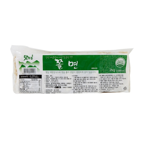 (냉동) 맛찬들 백미 쫄면사리 2kg  (만두/국수/스파케티/냉면)