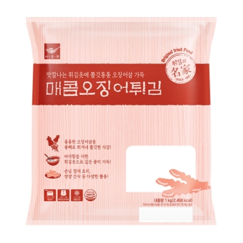 (냉동) 사옹원 매콤오징어 튀김 1kg  (튀김류/어묵류)