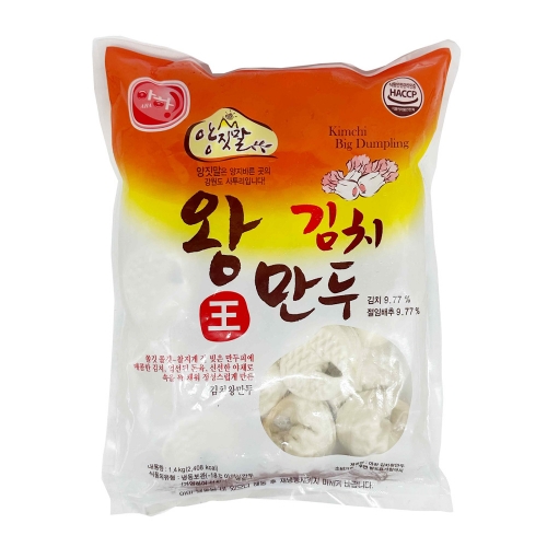 (냉동) 아하 김치 왕만두 1.4kg  (만두/국수/스파케티/냉면)