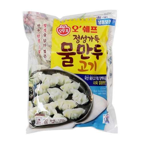 (냉동) 오뚜기 오쉐프 정성가득물만두 1.3kg  (만두/국수/스파케티/냉면)