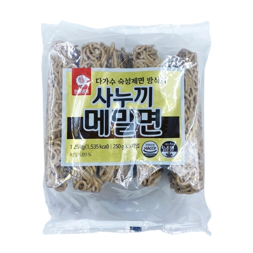 (냉동) 천일 사누끼 메밀면(250g 5입) 1.25kg  (만두/국수/스파케티/냉면)