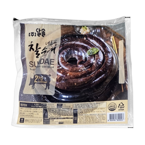 (냉장) 달솔 너른골 찰순대 2kg  (튀김류/어묵류)