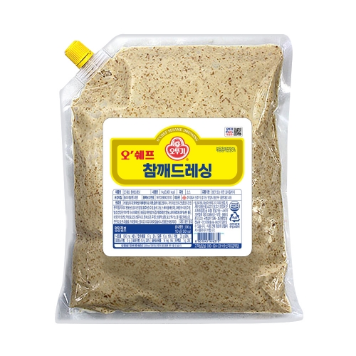 (냉장) 오뚜기 오쉐프 참깨드레싱 1kg  (물엿/식초/소스/액젖)