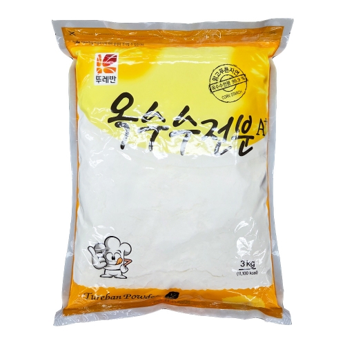 뚜레반 옥수수전분A+ 3kg  (튀김가루/밀가루)