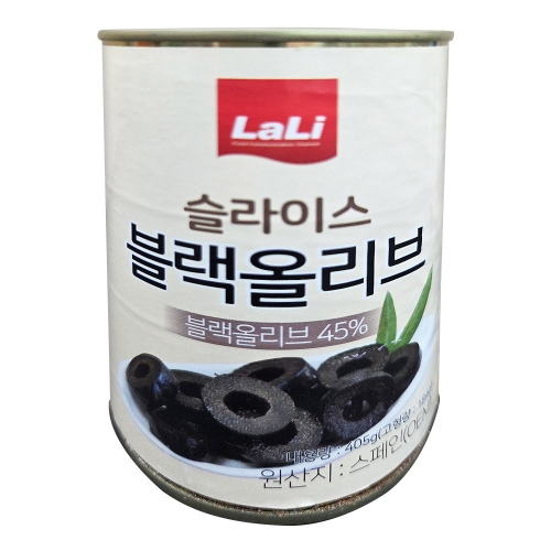 라리 슬라이스 블랙올리브 405g  (통조림/캔/햄/잼)