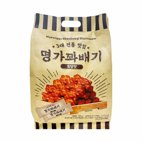명가꽈배기 흑당 500g  (과자/껌/스낵류)
